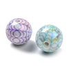 Halloween UV Plating Opaque Acrylic Beads OACR-B035-04-2