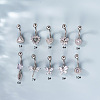 316L Surgical Stainless Steel Clear Cubic Zirconia Curved Barbell Belly Rings WG7644D-01-1