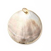 Natural Black Lip Shell Big Pendants X-BSHE-G029-20G-2