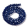 Baking Electroplate Glass Beads Strands DGLA-A039-J6MM-B04-2