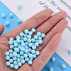 Opaque Acrylic Beads PAB702Y-B01-07-5