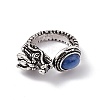 Dragon Head Natural Kyanite Cuff Rings RJEW-G273-03AS-04-2