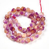 Dyed Natural White Jade Beads Strands G-T139-8mm-45Q-3