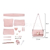 DIY Heart PU Leater Handbag Making Kit PW-WG94493-01-1