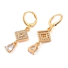 Rack Plating Golden Brass Dangle Leverback Earrings EJEW-B037-15G-2