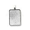 Tibetan Style Alloy Pendant Cabochon Settings TIBEP-N003-02AS-1