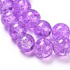 Spray Painted Crackle Glass Beads Strands CCG-Q001-10mm-12-3