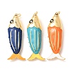 Brass with Enamel Big Pendants KK-CBA2F11-05G-1