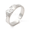 Non-Tarnish 304 Stainless Steel Mountain Open Cuff Ring for Women RJEW-E063-09P-1