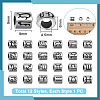 12Pcs Oval with Constellation 304 Stainless Steel European Beads STAS-UN0064-66-3