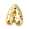 Brass Cubic Zirconia Pendants KK-M295-13G-A-1