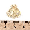 Brass Micro Pave Cubic Zirconia Stud Earring Findings KK-Z094-09G-4