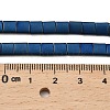 Electroplated Frosted Non-magnetic Synthetic Hematite Beads Strands G-G089-B01-14-4