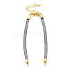 Brass Mesh Chain Link Bracelet Making DIY-B066-01G-03-1