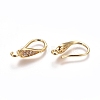 Brass Micro Pave Clear Cubic Zirconia Earring Hooks ZIRC-L075-56A-G-1