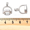 Non-Tarnish 304 Stainless Steel Bead Cap Bails X-STAS-L082-016P-3