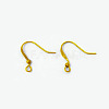 Brass French Earring Hooks with Beads X-KK-Q365-G-NF-1