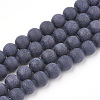 Synthetic Blue Goldstone Beads Strands G-T106-007A-1