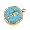 304 Stainless Steel Enamel Pendants STAS-K311-08C-01-2
