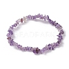 Natural Amethyst Chips Beaded Stretch Bracelets for Women BJEW-JB10046-06-2