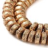 Electroplated Natural Lava Rock Beads Strands G-I360-A04-02-3