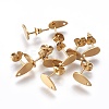 Ion Plating(IP) 304 Stainless Steel Stud Earring Findings LS-STAS-O119-11A-G-1