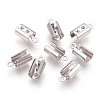 Tarnish Resistant 304 Stainless Steel Folding Crimp Ends X-STAS-P207-03P-A-1
