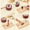 Brass Wax Seal Stamps with Rosewood Handle AJEW-WH0412-0067-3