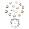 K9 Faceted Glass Rhinestone Cabochons GLAA-H106-F01-M-1