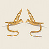 Stainless Steel Bird Tassel Stud Earrings CQ0312-1