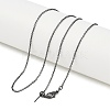 1mm Rack Plating Brass Cable Chain Adjustable Slider Necklaces for Women Men MAK-L044-55B-2