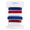 18 Yards 6 Styles Independence Day Polyester & Polycotton Ribbons Sets SRIB-A015-02B-01-4