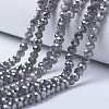 Electroplate Glass Beads Strands EGLA-A034-J4mm-Y01-3