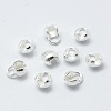 925 Sterling Silver Bead Tips Knot Covers X-STER-G027-25S-1