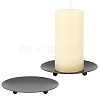 2Pcs Iron Candle Tray Candle Holders AJEW-GF0013-90-1