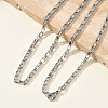 304 Stainless Steel Chain Necklaces & Bracelets Sets SJEW-D091-11P-3