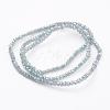 Electroplate Imitation Jade Glass Beads Strands EGLA-J025-F08-2