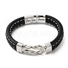 Word Love You Forever Stainless Steel Interlocking Knot Link Bracelet JB753A-2