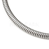 Tarnish Resistant 304 Stainless Steel European Round Snake Chains Bracelets STAS-J015-05-4
