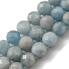 Natural Aquamarine Beads Strands G-E561-25-8mm-01-1