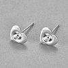 304 Stainless Steel Ear Stud Components STAS-G187-06S-1