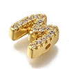 Rack Plating Brass Micro Pave Clear Cubic Zirconia Beads KK-G500-30G-M-2