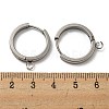 201 Stainless Steel Huggie Hoop Earrings Findings STAS-A167-01P-P-3