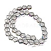 Electroplated Transparent Glass Beads Strands GL-CBA98F0-07F-3