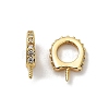 Horse Shoes Rack Plating Brass Micro Pave Cubic Zirconia Pendant Bails KK-S397-07D-1