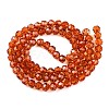Baking Paint Transparent Glass Beads Strands DGLA-A035-T4mm-A04-3