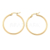Ion Plating(IP) 304 Stainless Steel Hoop Earrings X-EJEW-N0016-11G-E-2