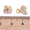 Brass Micro Pave Cubic Zirconia Charms KK-C051-14G-03-3