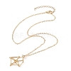 Brass Macrame Pouch Empty Stone Holder for Pendant Necklaces Making NJEW-JN04440-01-1