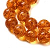 Resin Imitation Amber Beads Strands RESI-Z017-01C-3